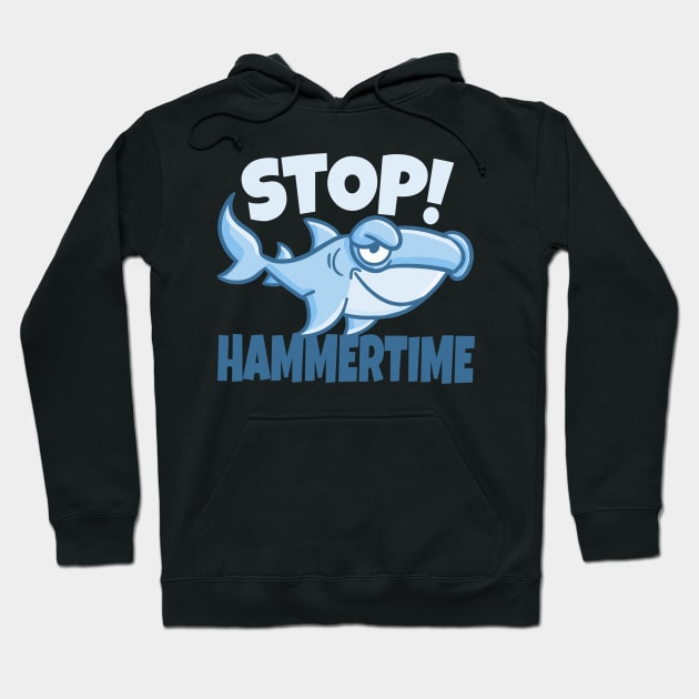 Shark Hammertime fun design. Hoodie by SzarlottaDesigns